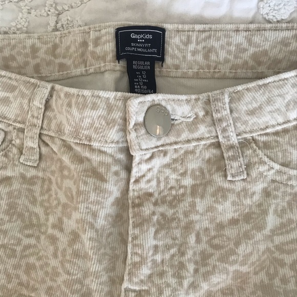 Gap Kids girls size 12 cream/beige patterned cords - Picture 6 of 13